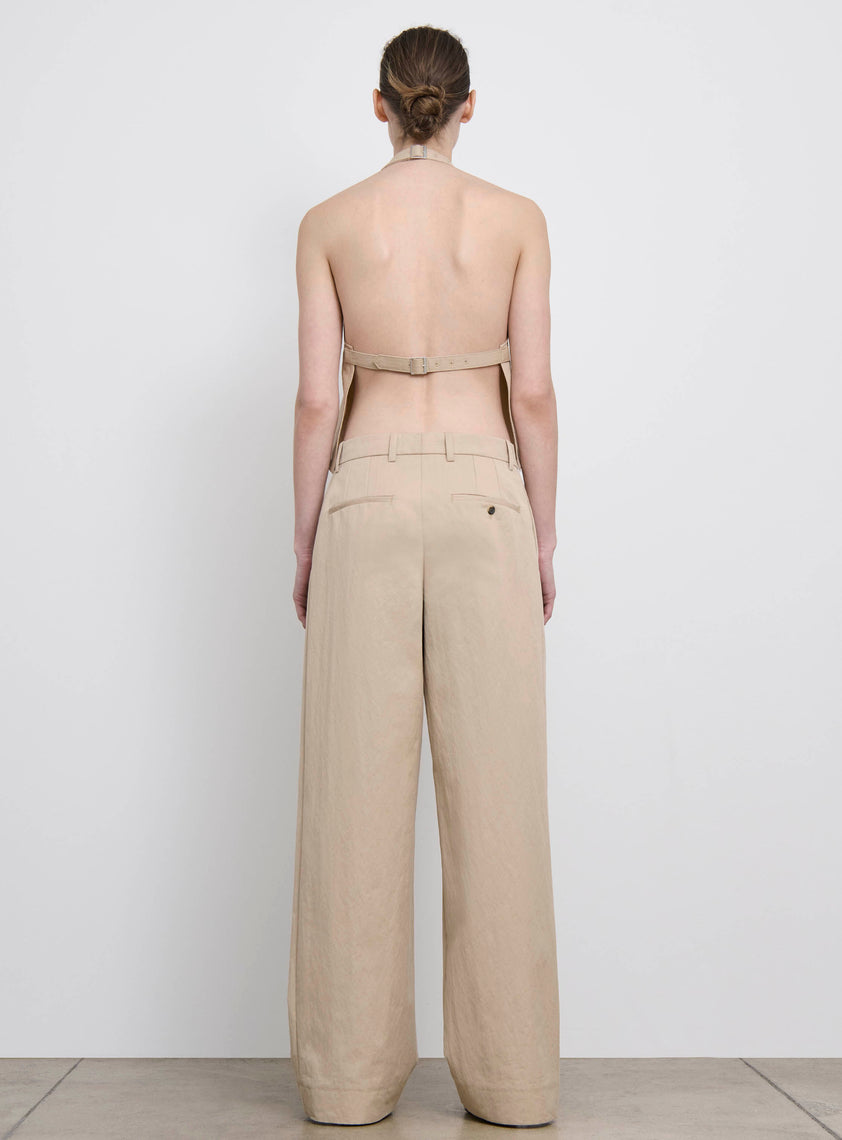 Drill Backless Halter Top